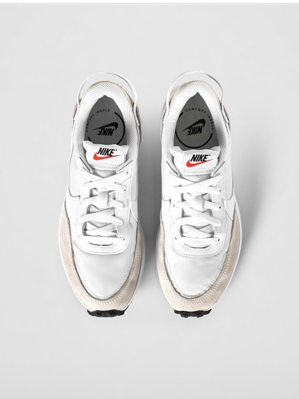 2 Pair Bundle: Nike Heritage Waffle Leather/Nylon Sneaker + Free Pair Cloudfoam